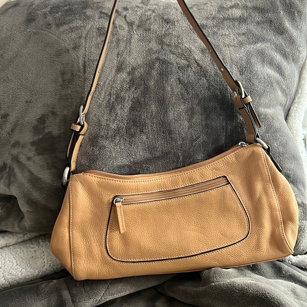 Tig & Co Genuine Leather Tan Shoulder Bag